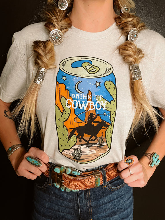 The Drink Up Cowboy Tee